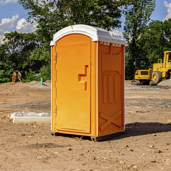 how often are the porta potties cleaned and serviced during a rental period in Kingsbury County South Dakota